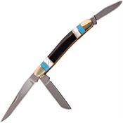 Elk Ridge 953MSC Small Stockman Spey Blade with Black and Blue Stone and Mother Pearl Handle