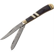 Elk Ridge 954WBCB Trapper Stainless Clip Black Pakkawood Handle with White Bone Inlay