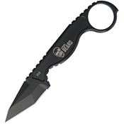 Flagrant Beard FHAV02 Havoc Neck Knife Steel Tanto Blade Blackout with Black Kydex Belt Sheath