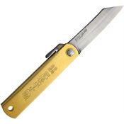 Higonokami O75RS Folder Brass Paper Steel Knife with Brass Handle