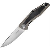 Kershaw 4037TAN Atmos Linerlock Knife with Carbon Fiber Inlay Tan G10 Handle