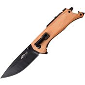 MTech 1082N Linerlock Knife with Natural Pakkawood Handle