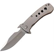 MTech A1093M Framelock knife with Mirror Finish Stainless Handle