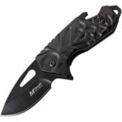 MTech A1116BK Linerlock Knife with Black Sculpted Aluminum Handle