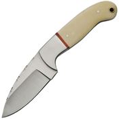 Pakistan 3407BO Stainless Blade Skinner with White Smooth Bone Handle