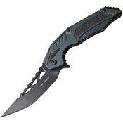 Tac Force 1003BL Linerlock Knife with Black and Blue Anodized Aluminum Handle