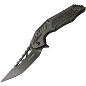 Tac Force 1003GY Linerlock Knife with Black and Gray Anodized Aluminum Handle