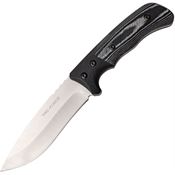 Tac Force FIX006BK Drop Point Fixed Blade Black Knife with Black Canvas Micarta Handle