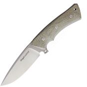 Viper 4882CV Ganghi Fixed Blade Knife with Green Canvas Micarta Handle