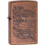 Zippo 04635 Harley Davidson with Antique Copper Finish