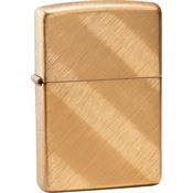 Zippo 05345 Diagonal Weave Lighter with Tumbled Brass Construction