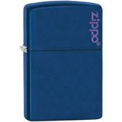 Zippo 11339 Zippo Logo Navy Matte Lighter with Navy Matte Finish