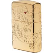 Zippo 11797 Armor Asian Dragon Lighter with High Polish Gold Plate Construction