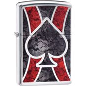 Zippo 28952 Ace Spade Lighter with High Polish Chrome Construction