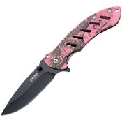Bear Edge 61506 Brisk Framelock Knife Pink Camo Handles