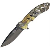 Bear Edge 61507 Brisk Framelock Knife Camo Handles