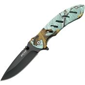 Bear Edge 61508 Brisk Framelock Knife Blue Camo Handles