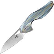 Bestech T1810F The Reticulan Framelock Knife Blue/Gold Handles