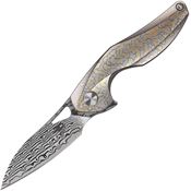 Bestech 1810K The Reticulan Damascus Framelock Knife Gray Handles