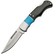 China Made 211449BK Lockback Knife Black Pakkawood Handles