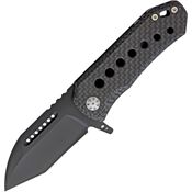 EOS 002 Orca S Black Tanto Framelock Knife Titanium Handles