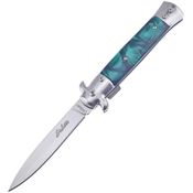 Frost ISM001G Italian Stiletto Milano Folding Knife Green Handles