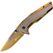MTech A1117GD Linerlock Knife Assist Open Gold