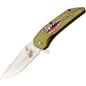 MTech A1129GN Lady Luck Linerlock Knife Assist Open Green