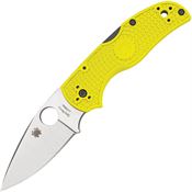 Spyderco 41PYL5 Native 5 Salt Lockback Knife Yellow Handles