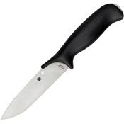Spyderco SPY-FB42GP Zoomer Satin Fixed Blade Knife Black Handles