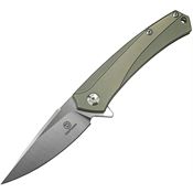 Defcon 33302 JK Barracuda Framelock Knife Green Handles