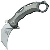 Defcon 5221 Karambit Framelock Knife Gray Handles