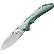 Bestech 1813E ESKRA Framelock Green Knife with Titanium Handle