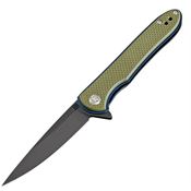 Artisan 1707PBGN Shark Linerlock D2 Green Knife with Green G10 Handle