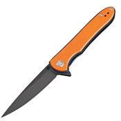 Artisan 1707PSBOEF Small Shark Linerlock Knife with Orange G10 Handle