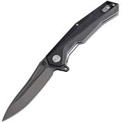 Artisan 1808PBBKC Zumwalt Linerlock Black D2 Knife with Black and White G10 Handle