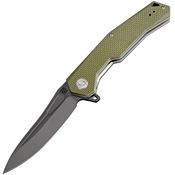 Artisan 1808PBGNF Zumwalt Linerlock D2 Green Knife with G10 Handle