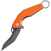 Artisan 1811PBOEF Cobra Linerlock D2 Orange Knife with Orange Textured G10 Handle