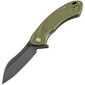 Artisan 1818PBGNF Immortal Linerlock Knife with Green Textured G10 Handle