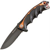 Boker 01RY293 Chainsaw Attendant Linerlock Knife with Black and Orange Synthetic Handle