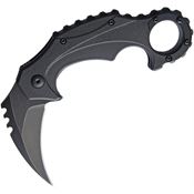 Brous M001A Enforcer Linerlock Acid Stonew with Black Sculpted Polymer Handle