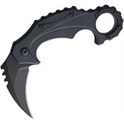 Brous M001B Enforcer Linerlock Knife with Black Sculpted Polymer Handle