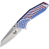 Combat Ready 367 Stars and Stripes Linerlock Knife with Aluminum Handle