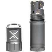 Exotac Fire Starters 5500GUN Gray titanLIGhT Refillable Lighter with Aluminum Construction
