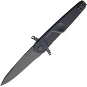 Extrema Ratio 0228BLK BD2 Linerlock Lucky Knife with Black Anodized Aluminum Handle