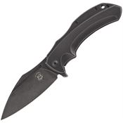 Fox 533TI Bastinelli Shadow Framelock Knife with Black G10 Handle