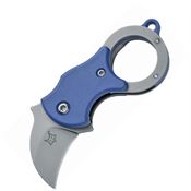 Fox 535BL Mini-Ka Linrlock Knife with Blue FRN Handle
