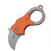 Fox 535O Mini-Ka Linrlock Knife with Orange FRN Handle