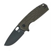 Fox 604OD Core Linerlock OD Knife with Green FRN Handle