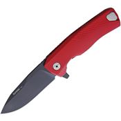 Lion Steel ROKARB ROK Framelock Knife with Red Aluminum Handle